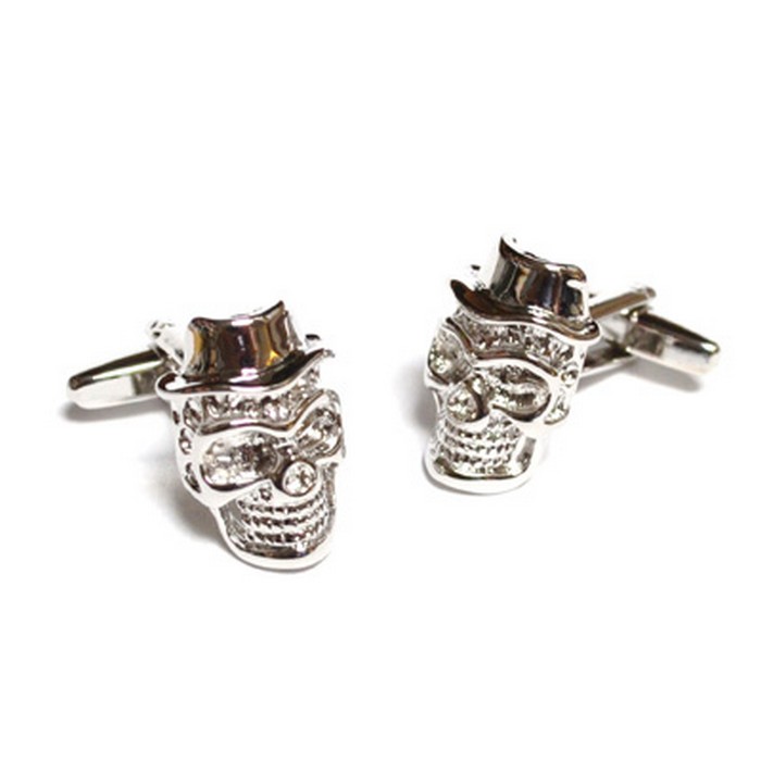 Freaky Skulls with Hat Cufflinks